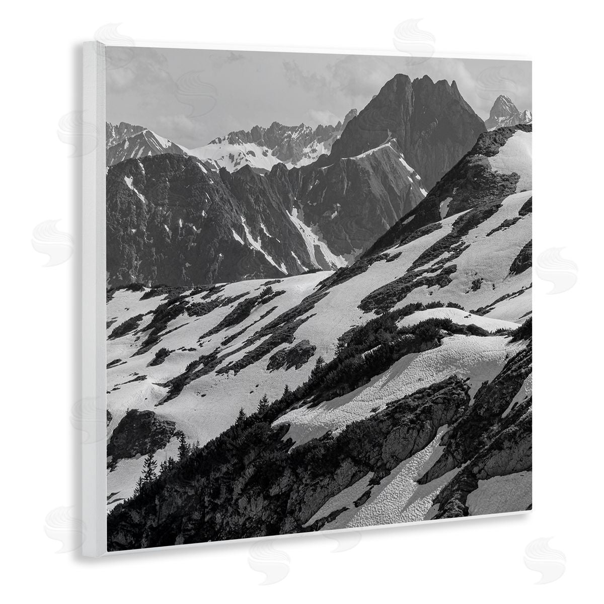 Stupell Studio Snow Capped Mountains Wall Plaque Artside_