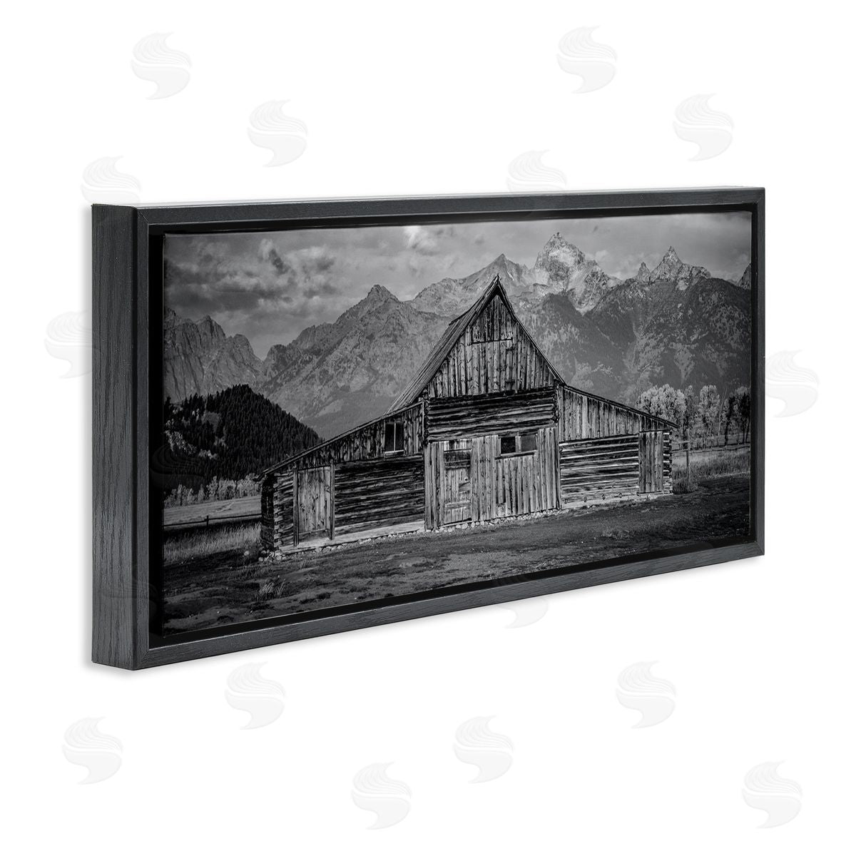 Daniel Sproul Rural Mountain Cabin Black Floater Frame Canvas Artside_