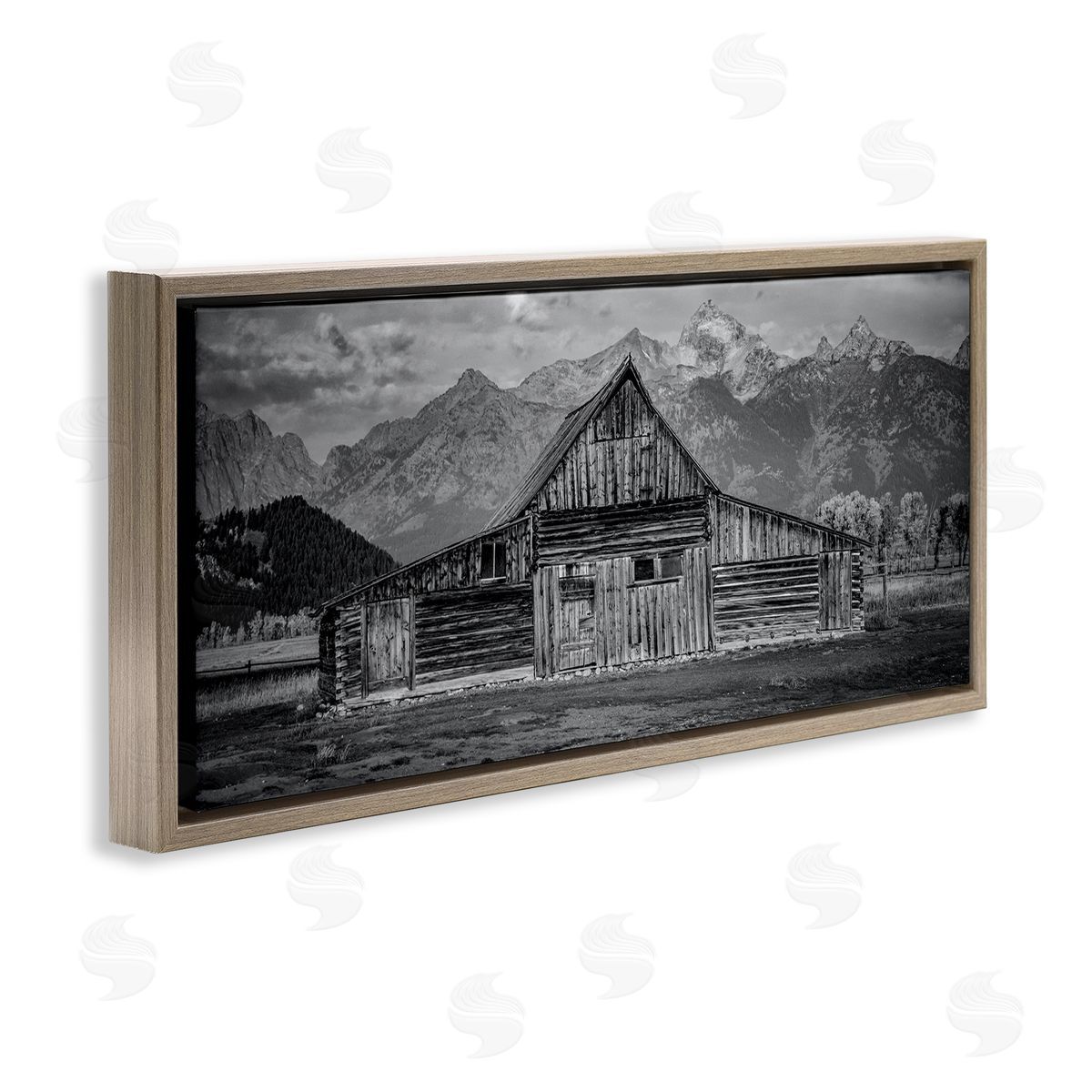 Daniel Sproul Rural Mountain Cabin Brown Floater Frame Canvas Artside_
