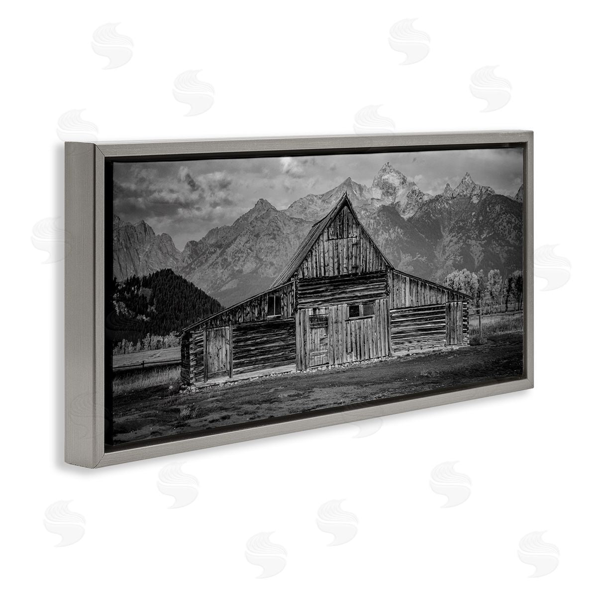 Daniel Sproul Rural Mountain Cabin Gray Floater Frame Canvas Artside_