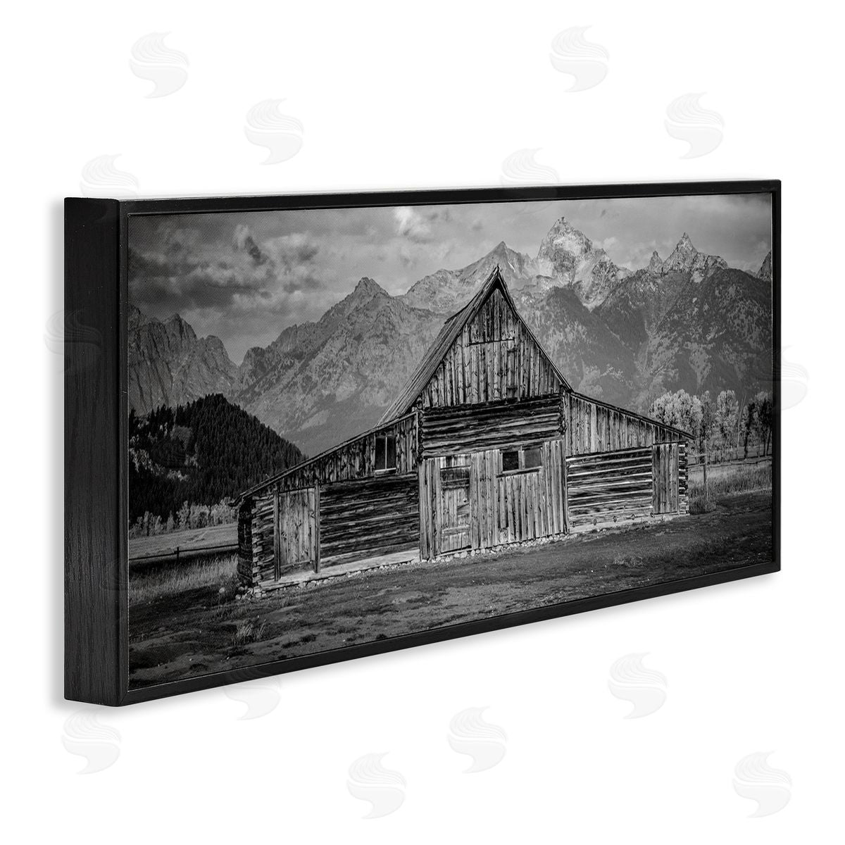 Daniel Sproul Rural Mountain Cabin Black Framed Giclee Wall Artside_
