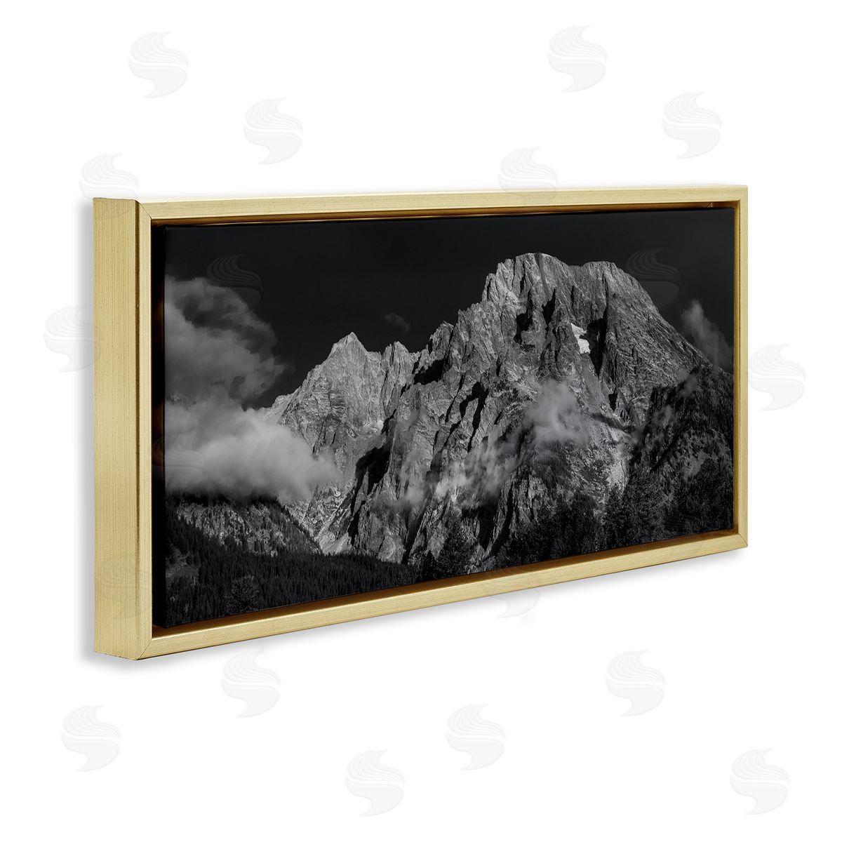 Daniel Sproul Mountain Fog Photography Gold Floater Frame Canvas Artside_