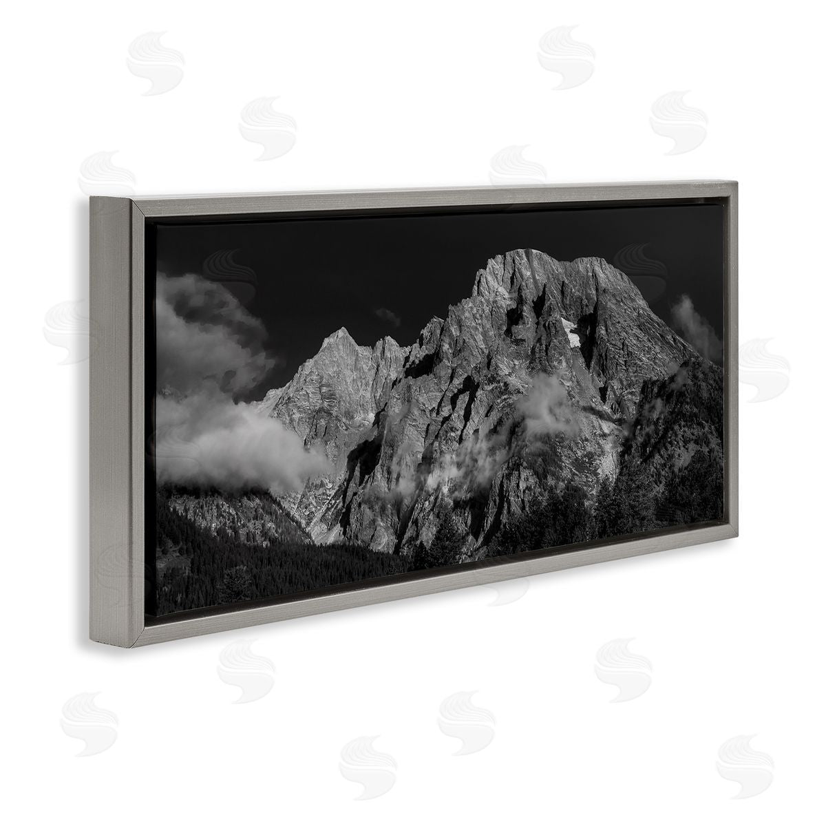 Daniel Sproul Mountain Fog Photography Gray Floater Frame Canvas Artside_