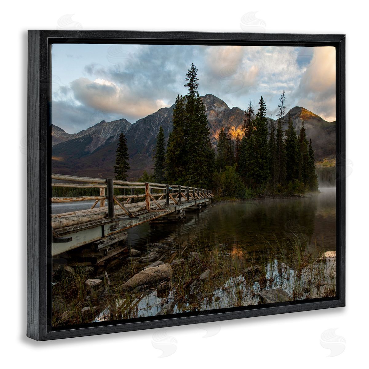 Daniel Sproul Forest Bridge Photography Black Floater Frame Canvas Artside_