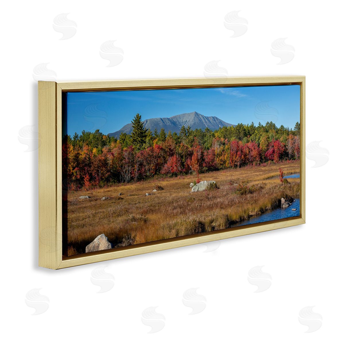 Daniel Sproul Woodland Stream Landscape Gold Floater Frame Canvas Artside_