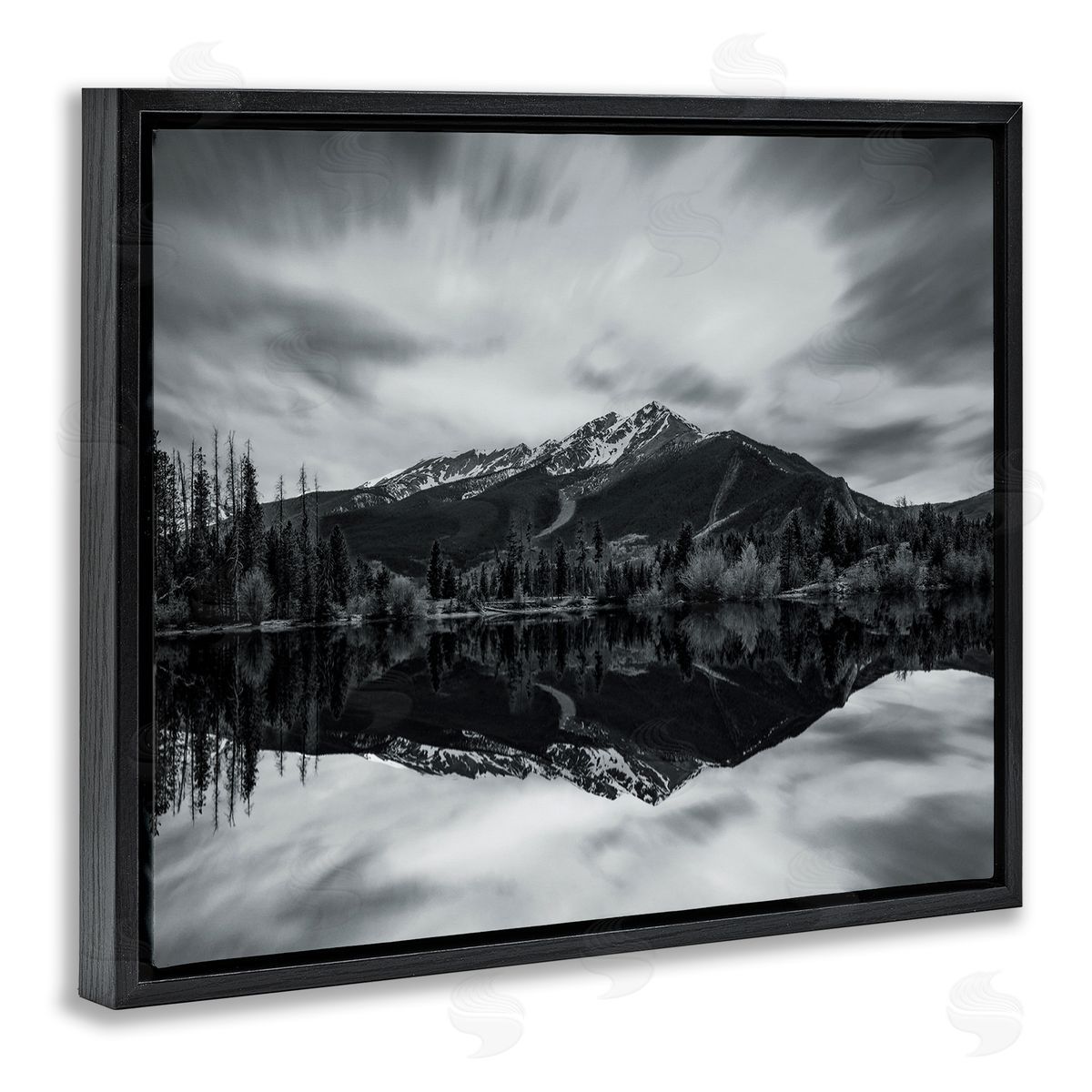 Daniel Sproul Mountain Peak Reflection Black Floater Frame Canvas Artside_