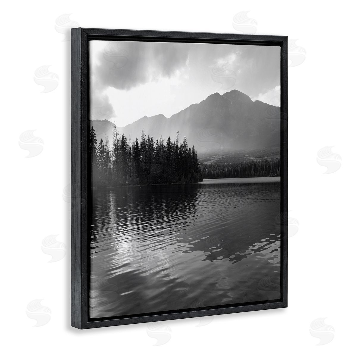 Daniel Sproul Lake Ripples Scenery Black Floater Frame Canvas Artside_