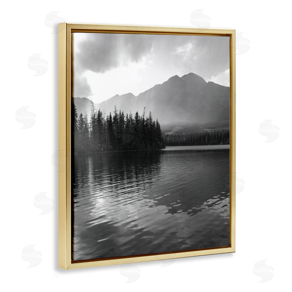 Daniel Sproul Lake Ripples Scenery Gold Floater Frame Canvas Artside_