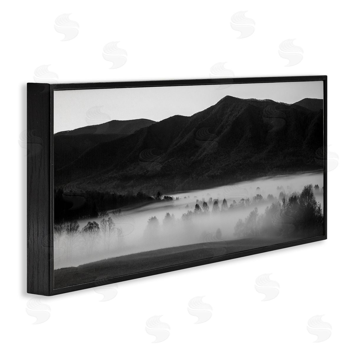 Daniel Sproul Foggy Woodland Nature Black Framed Giclee Wall Artside_