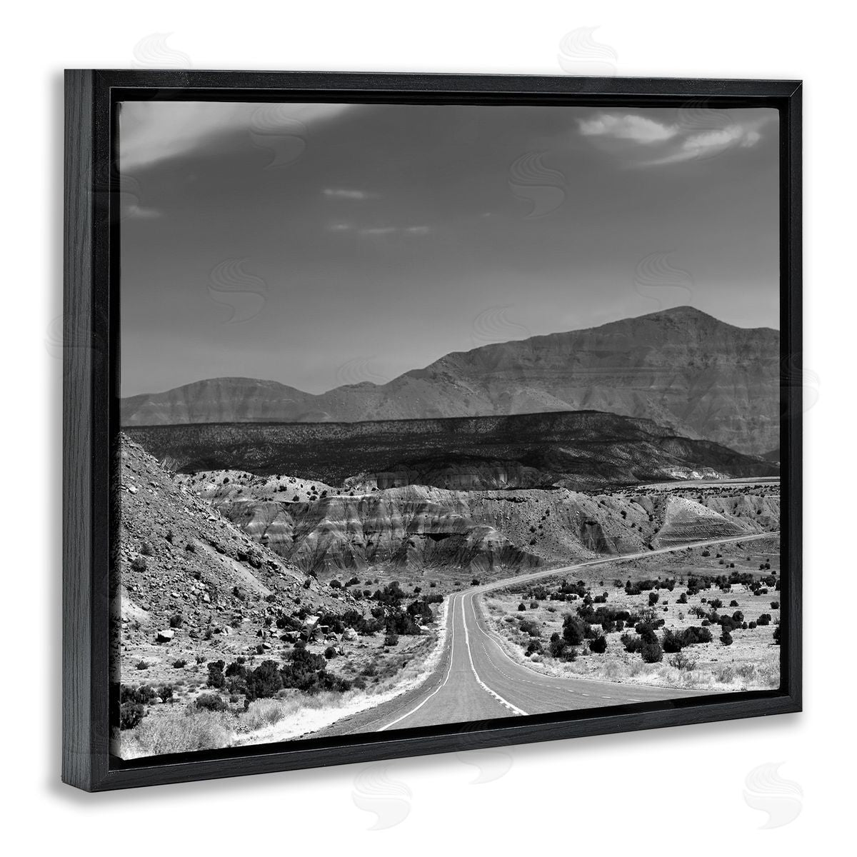 Steve Toole Desert Canyon Road Black Floater Frame Canvas Artside_