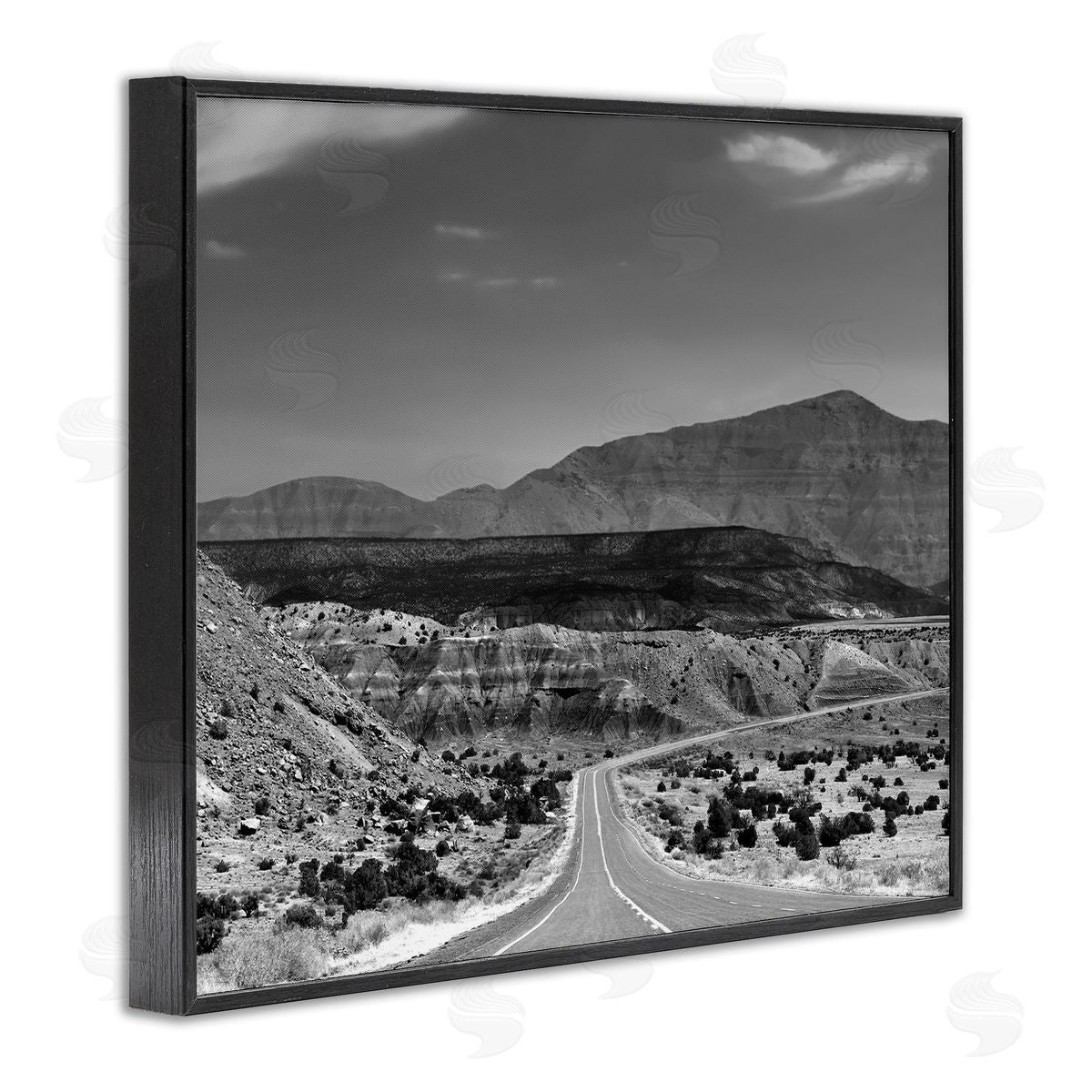Steve Toole Desert Canyon Road Black Framed Giclee Wall Artside_