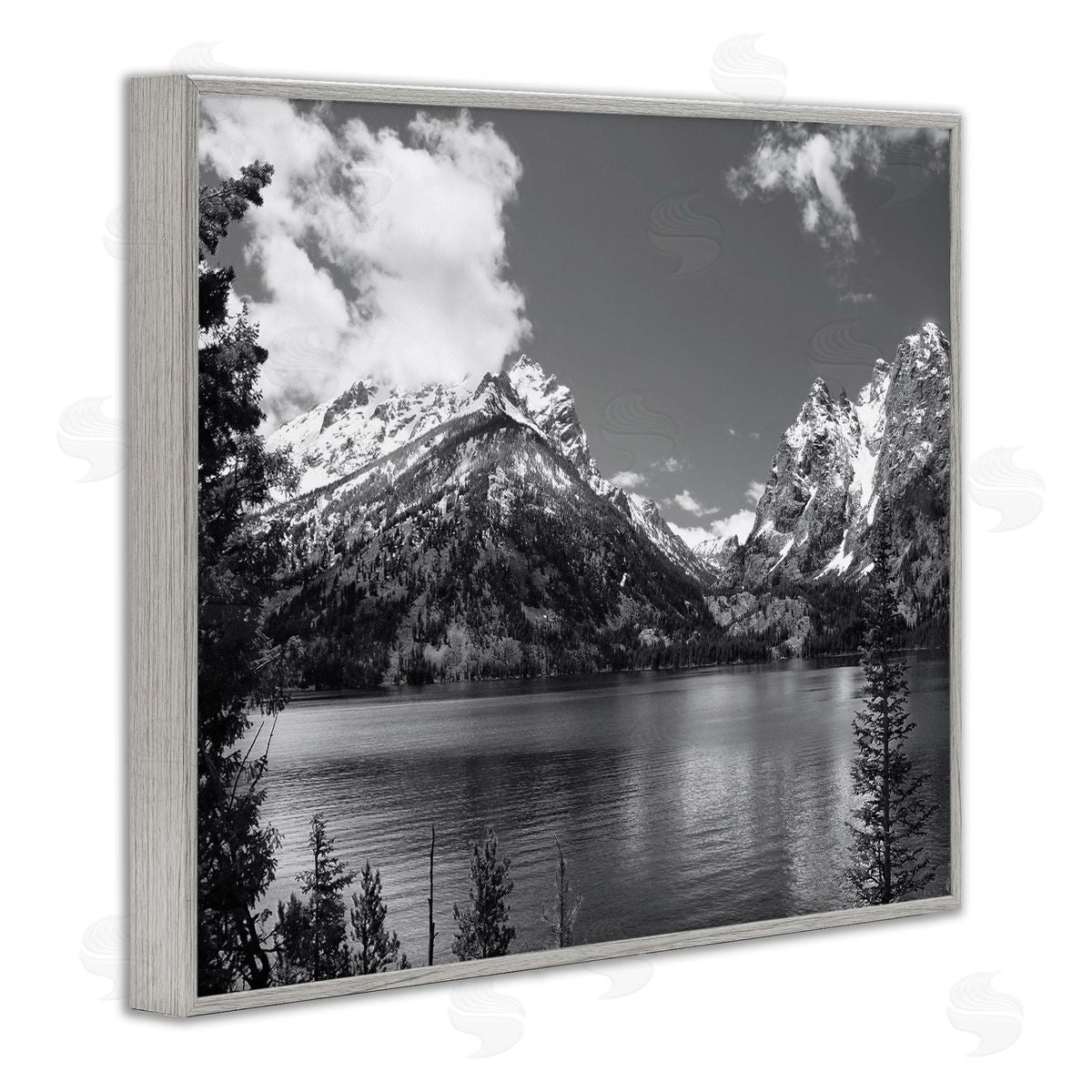 Steve Toole Nature Pond Landscape Gray Framed Giclee Wall Artside_