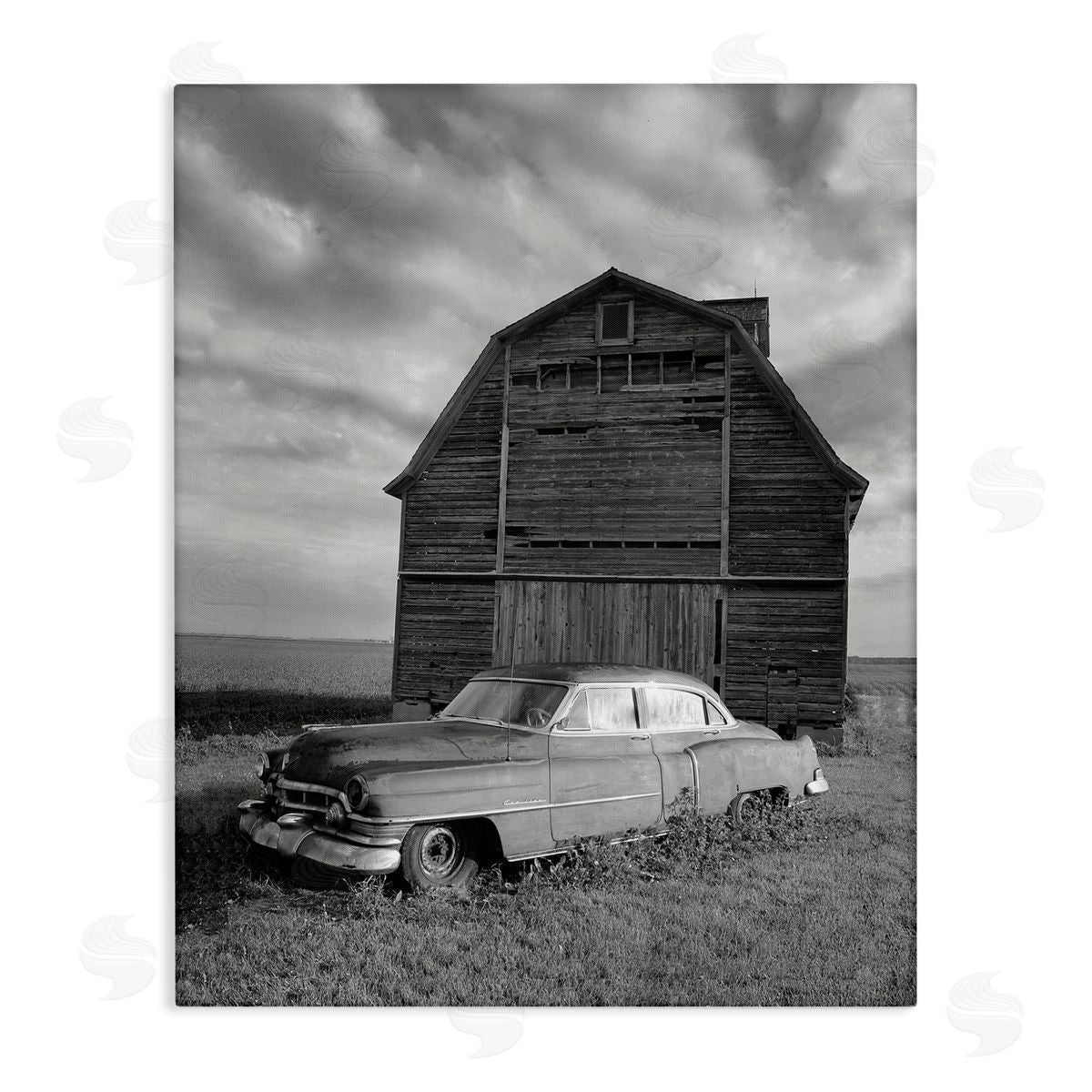 Steve Toole Vintage Car & Barn Canvas Wall Art