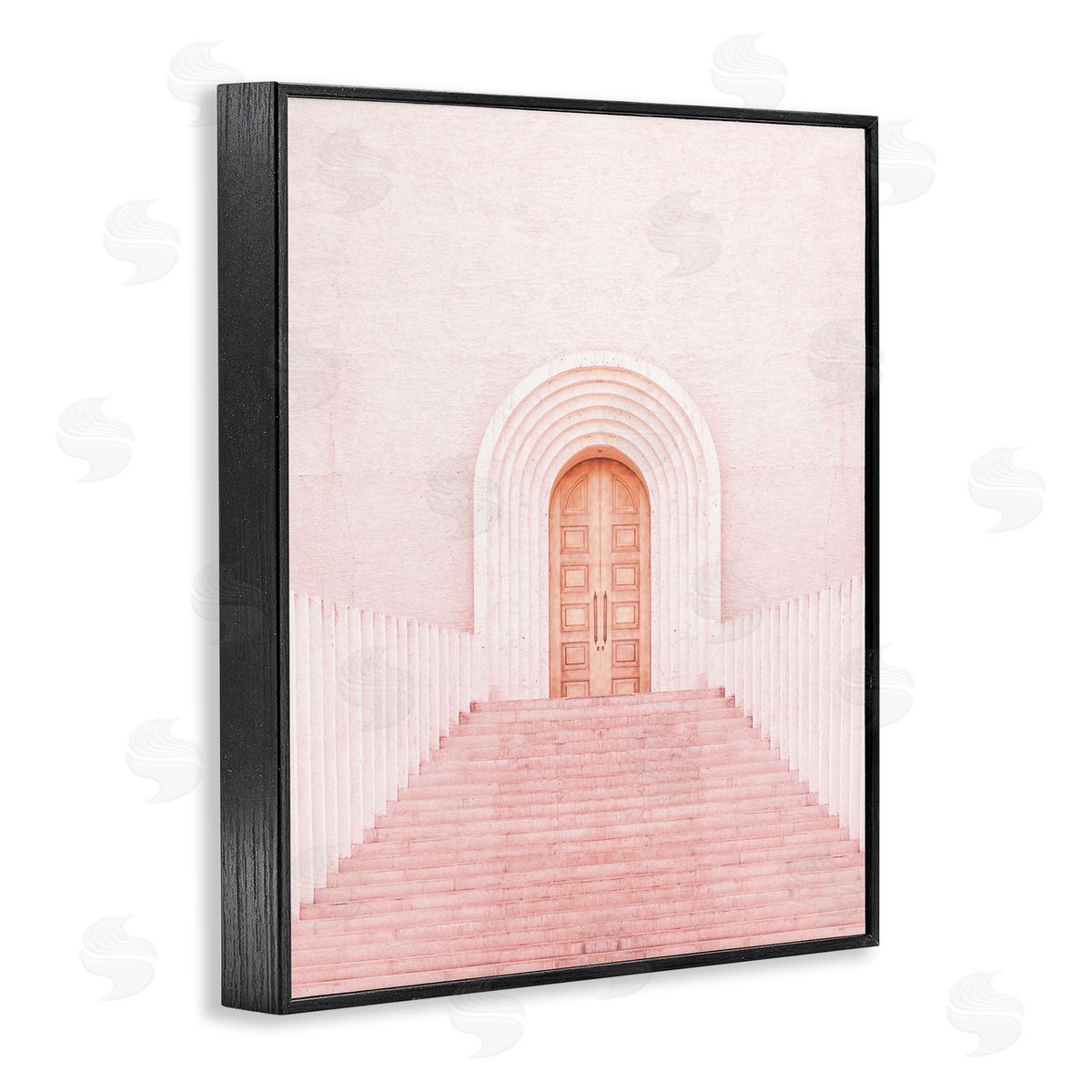 Incado Pink Door Architecture Black Framed Giclee Wall Artside_