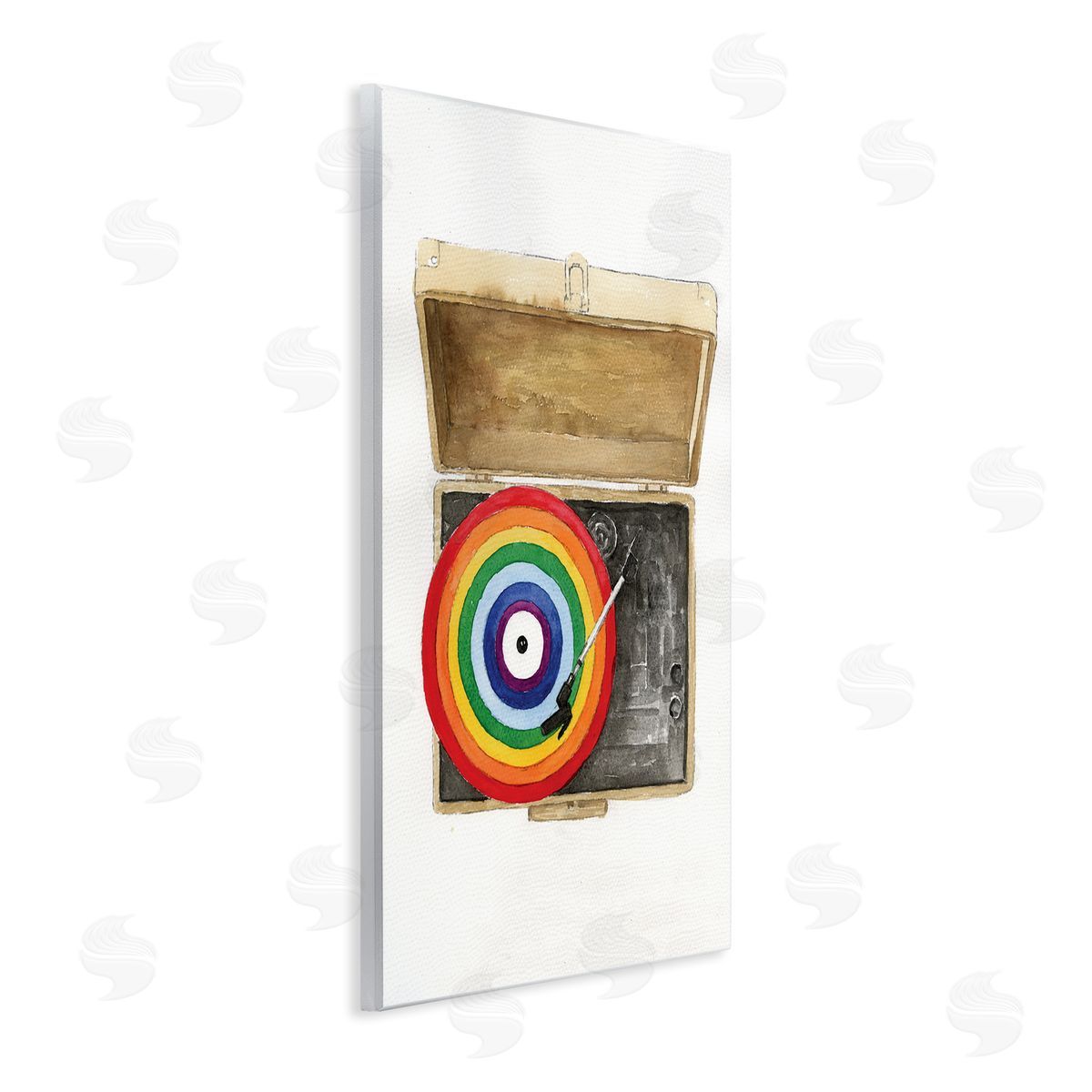 Masey St. Studios Rainbow Record Player Wall Plaque Artside_