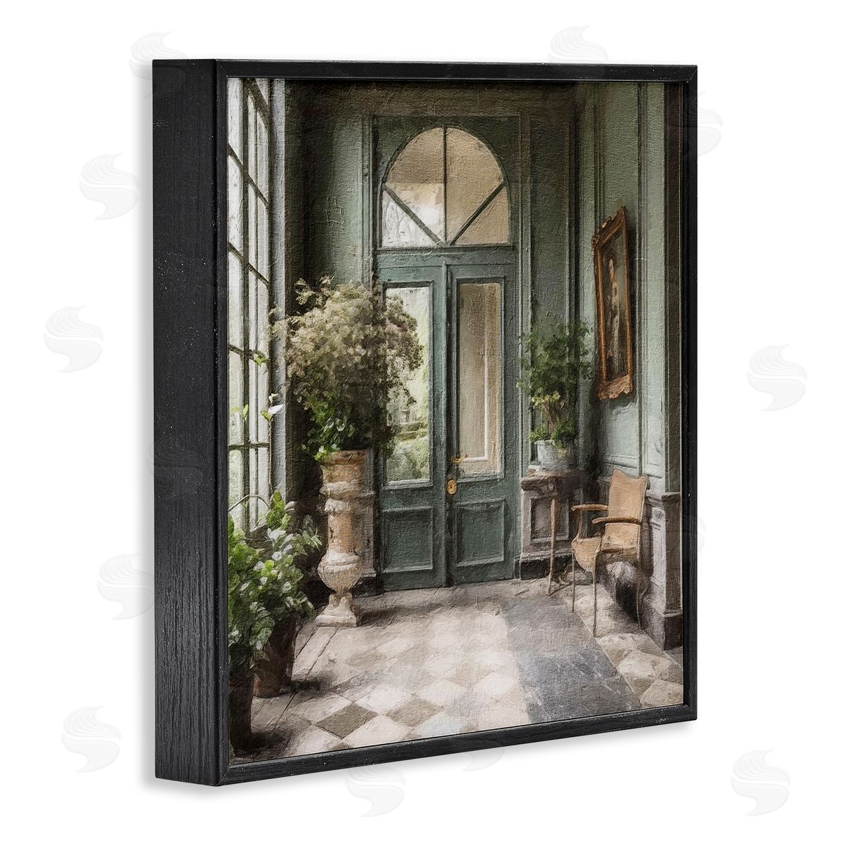 Riley B Green French Architecture Black Framed Giclee Wall Artside_