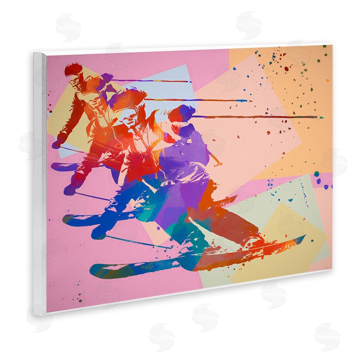 Daniel Sproul Pop Style Winter Skiing Wall Plaque Artside_