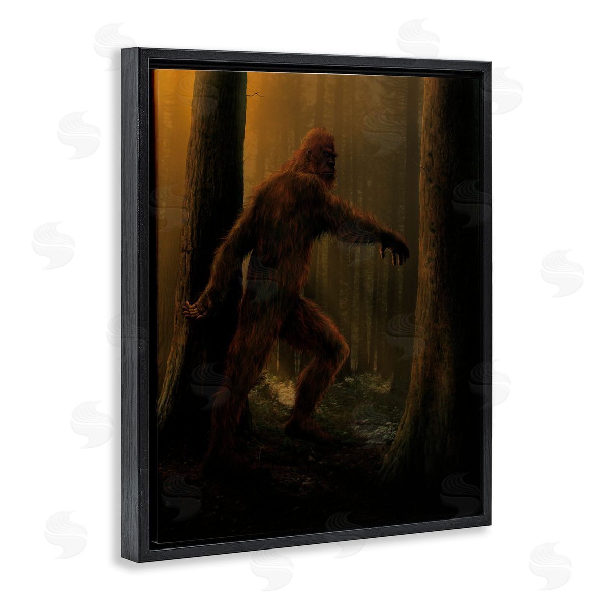 Vincent Hie Big Foot in Nature Black Floater Frame Canvas Artside_