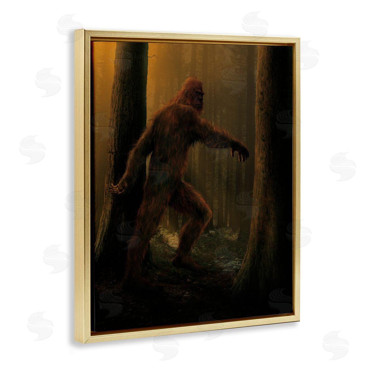 Vincent Hie Big Foot in Nature Gold Floater Frame Canvas Artside_