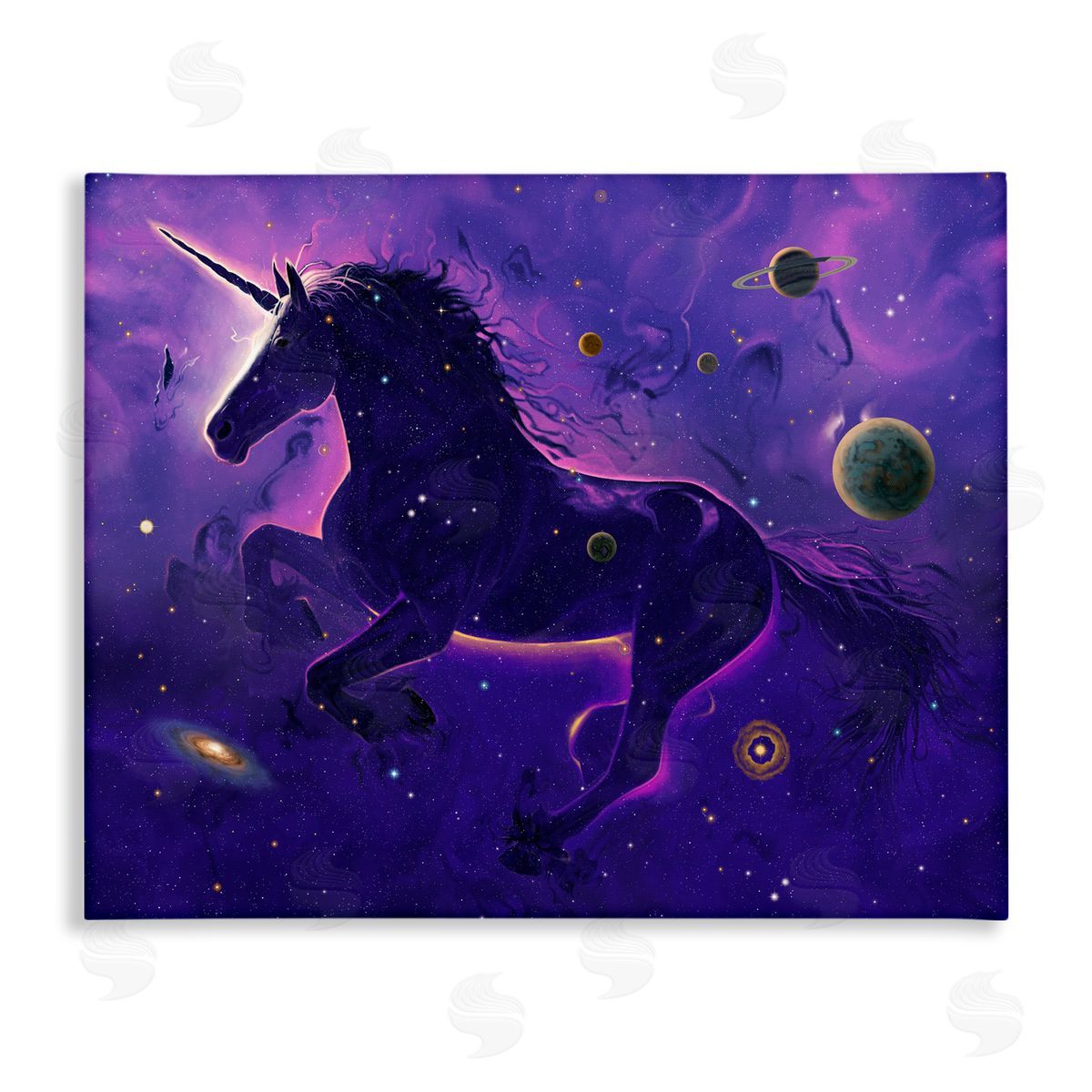 Vincent Hie Purple Unicorn Nebula Canvas Wall Art
