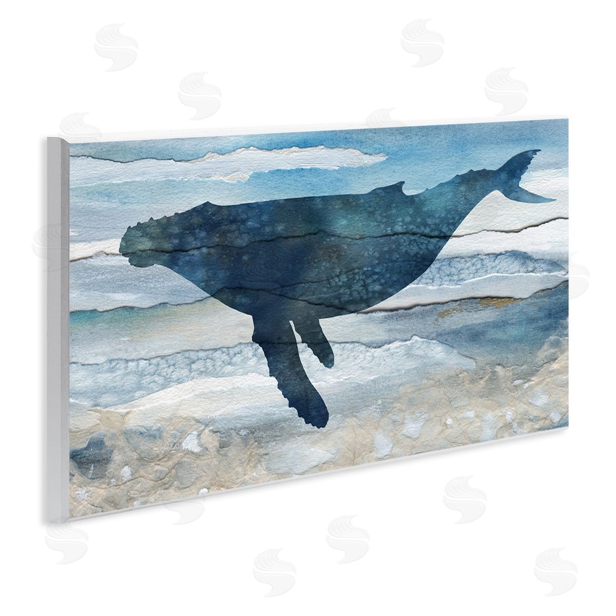 Carol Robinson Abstract Whale Silhouette Wall Plaque Artside_