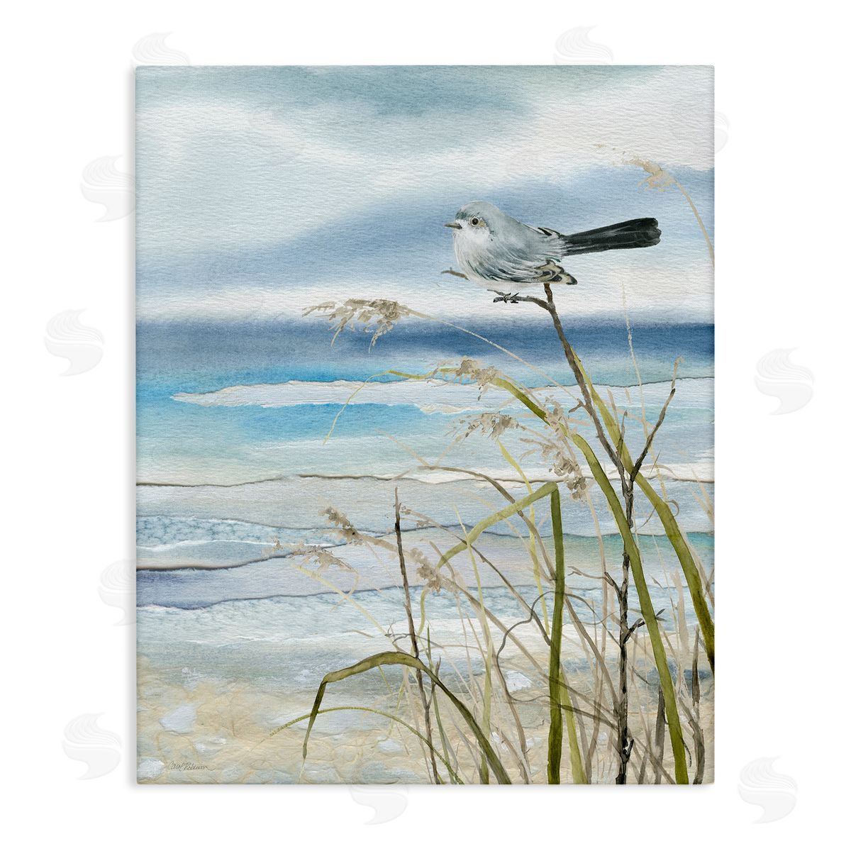 Carol Robinson Bird & Abstract Beach Canvas Wall Art