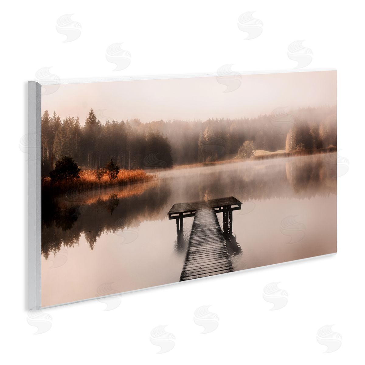 Irene Weisz Foggy Lake Pier Wall Plaque Artside_