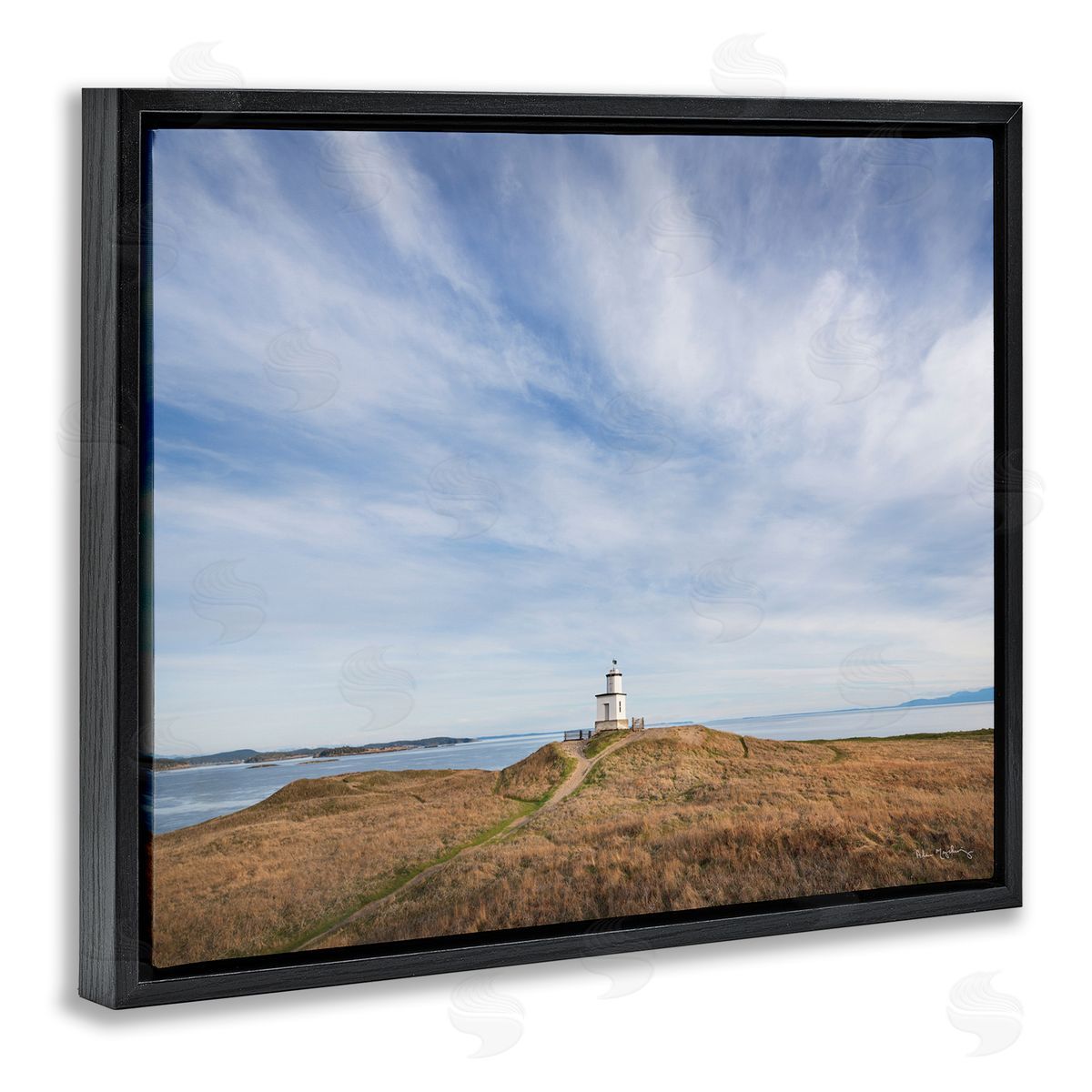Alan Majchrowicz Nautical Lighthouse Beacon Black Floater Frame Canvas Artside_