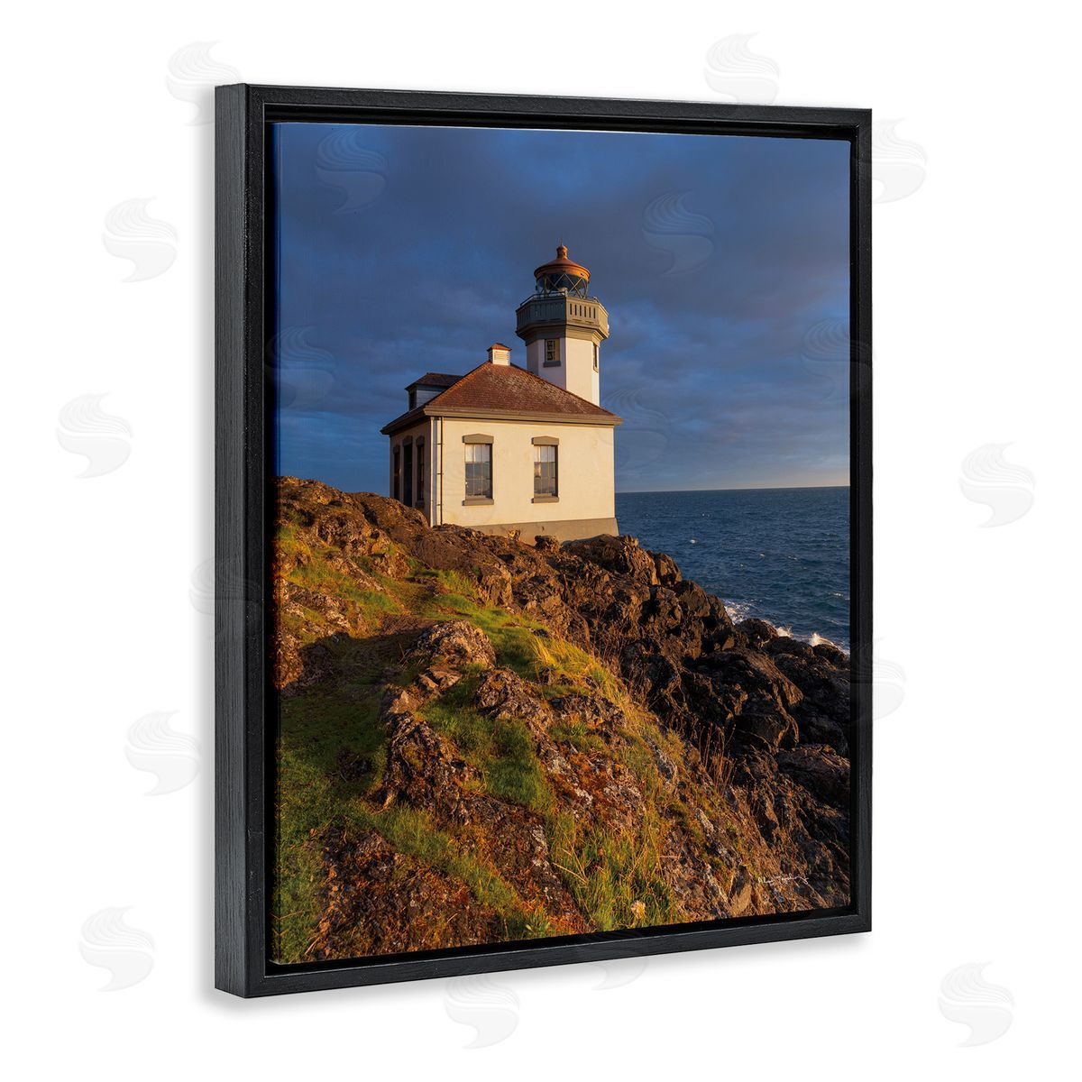Alan Majchrowicz Coastal Lighthouse Photography Black Floater Frame Canvas Artside_