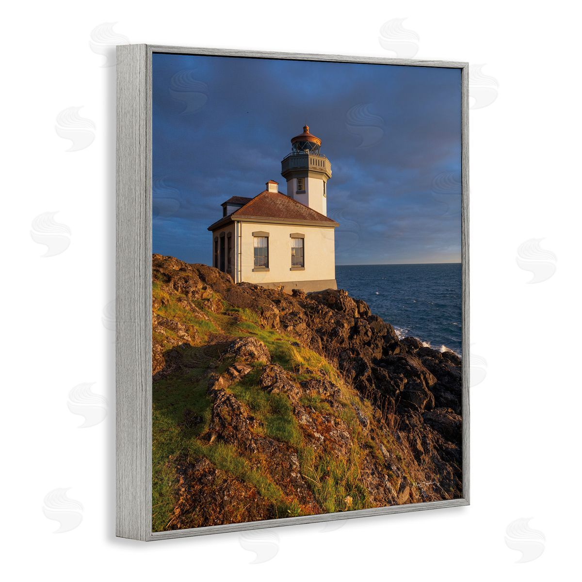 Alan Majchrowicz Coastal Lighthouse Photography Gray Framed Giclee Wall Artside_