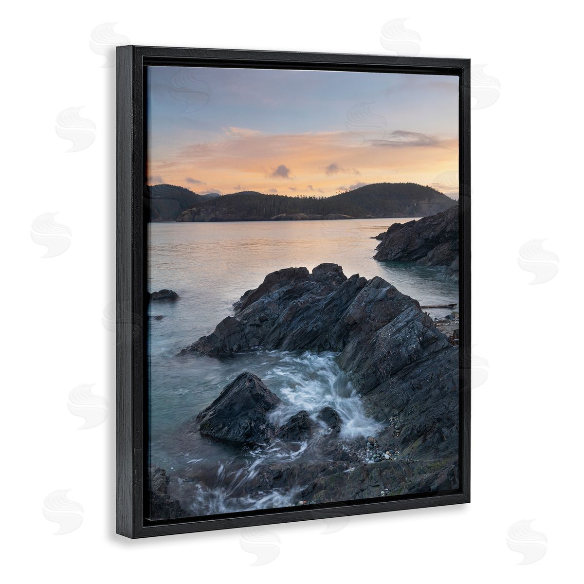 Alan Majchrowicz Rocky Sea Cliffs Black Floater Frame Canvas Artside_