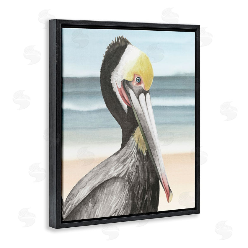 Grace Popp | Pelican Portrait on Beach