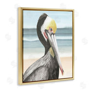 Grace Popp | Pelican Portrait on Beach