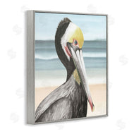 Grace Popp | Pelican Portrait on Beach