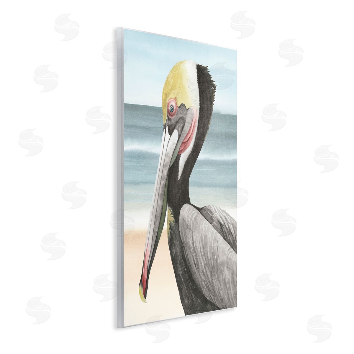 Grace Popp Pelican & Coastal Shore Wall Plaque Artside_
