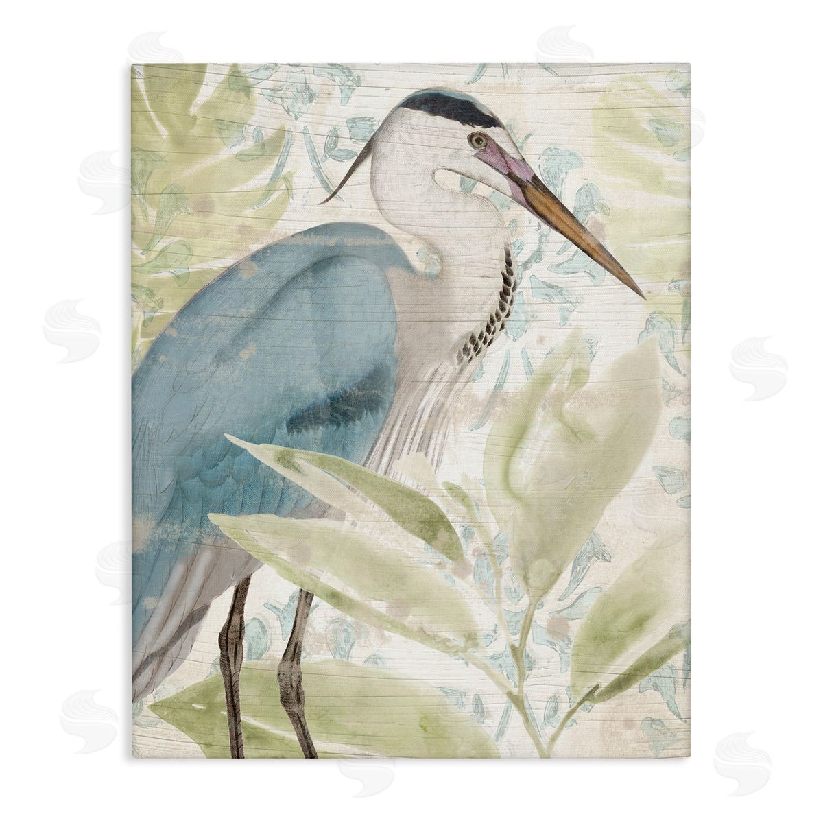 June Erica Vess | Heron & Tropical Leaves
