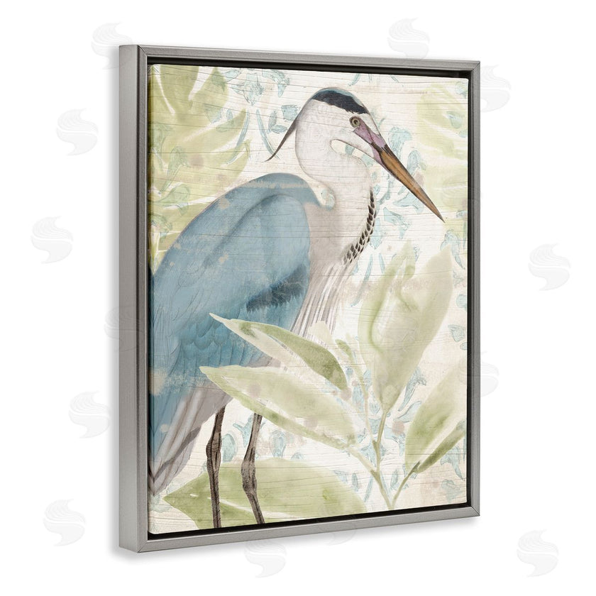 June Erica Vess | Heron & Tropical Leaves