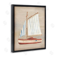 June Erica Vess | Rustic Red Sailboat