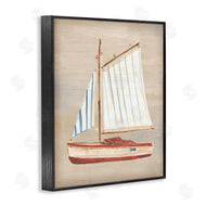 June Erica Vess | Rustic Red Sailboat