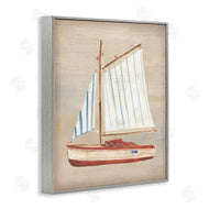 June Erica Vess | Rustic Red Sailboat