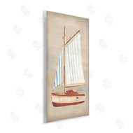 June Erica Vess | Rustic Red Sailboat