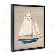 June Erica Vess | Rustic Blue Sailboat