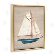 June Erica Vess | Rustic Blue Sailboat