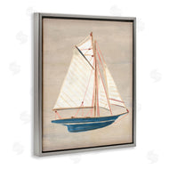 June Erica Vess | Rustic Blue Sailboat