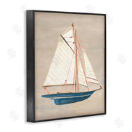 June Erica Vess | Rustic Blue Sailboat
