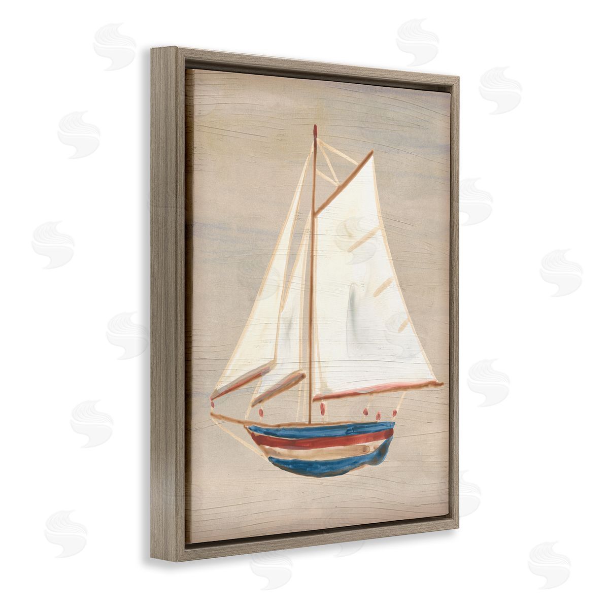 June Erica Vess | Blue & Red Sailboat