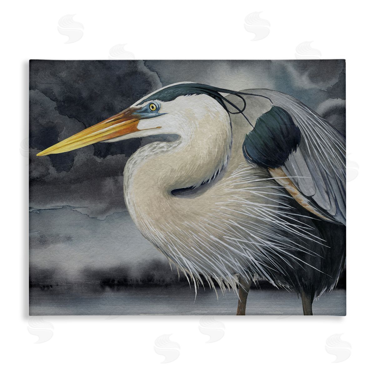 Grace Popp Dark Heron Portrait Canvas Wall Art