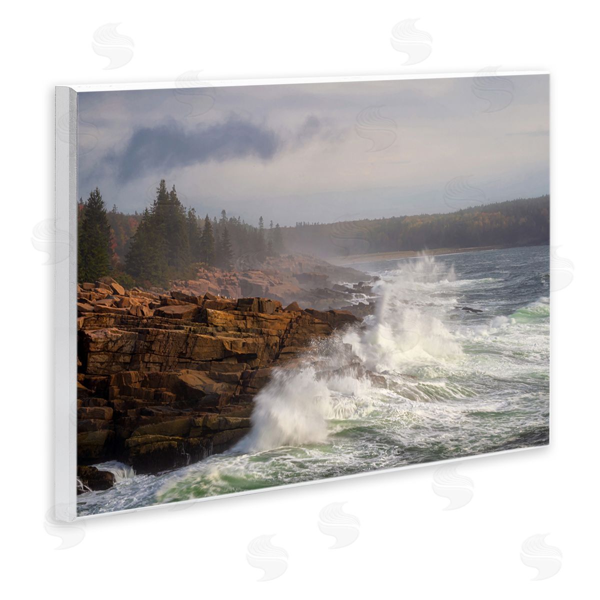 Danny Head Rough Waves on Cliff Wall Plaque Artside_