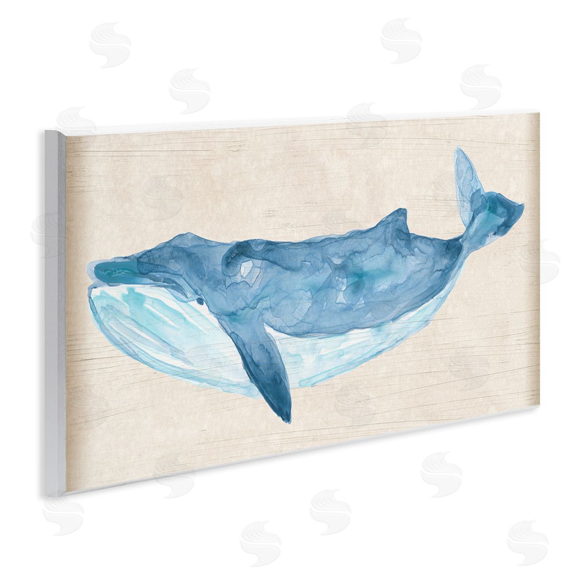 June Erica Vess Whale on Beige Wall Plaque Artside_
