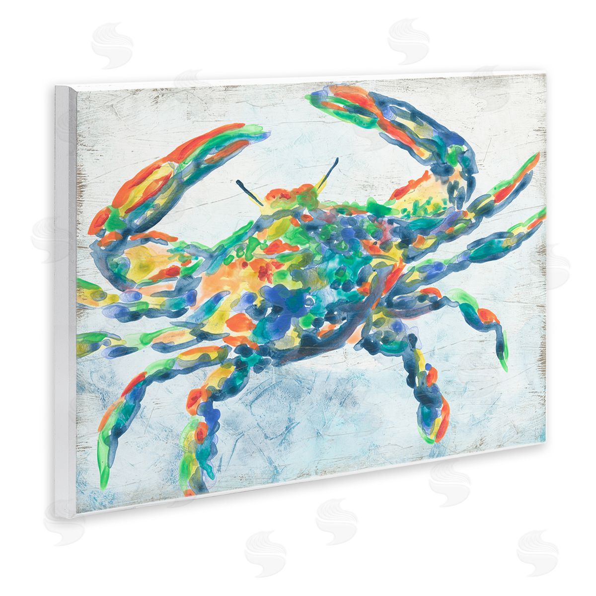 June Erica Vess Abstract Hued Crab Wall Plaque Artside_